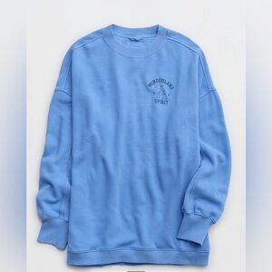Aerie Women’s Oversized Getaway Sweatshirt Color Vitamin Sea Size S